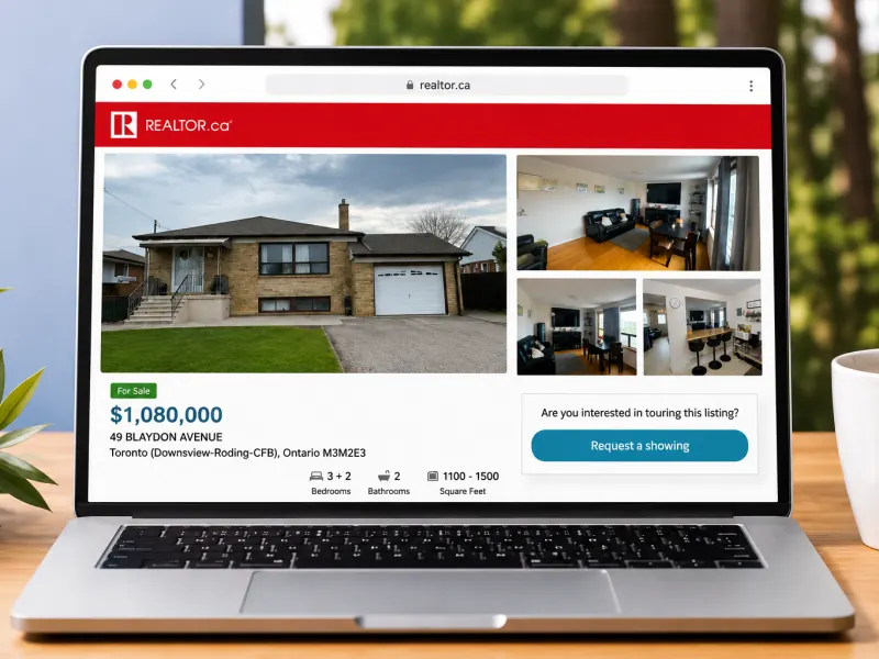 A house shown on realtor.ca after it's listed on MLS®